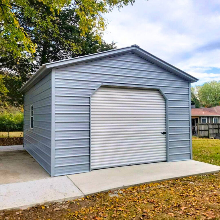 9010-Light-Grey-Single-Garage-Custom-Structures-Direct